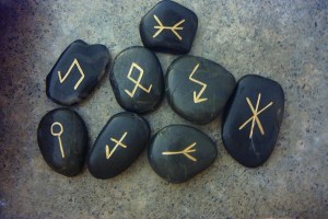 What they are: Runestones. What they mean: ...I'm not entirely sure.